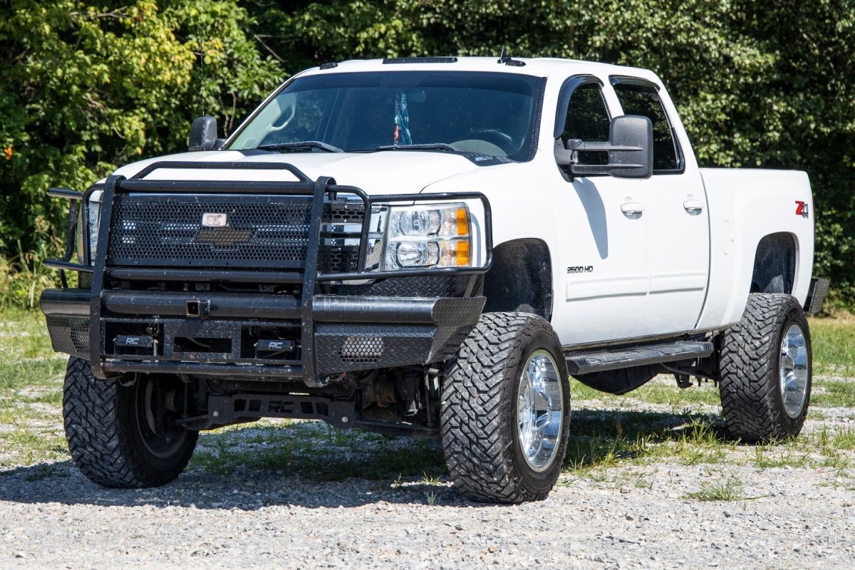 Chevrolet Silverado 2500 HD Suspension Lift Kit - Rough Country - Torsion Drop V2 - Hammer Black - '11-'19